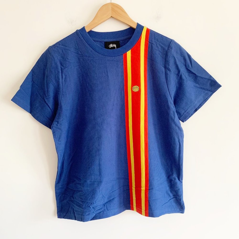 Stussy LEFTY STRIPE LOGO Tee Shirt Small
